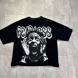 Switch men’s heavy cotton Black Graphic Fearless T-Shirt 3XL Streetwear